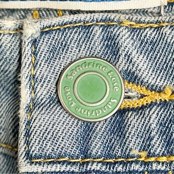 Sandrine Rose Embroidered Boyfriend Jeans Size 28 | 6 Handmade in LA Boho Chic - Picture 9 of 14